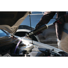12-inch flexible hose on Performance Tool W54220 for hard-to-reach areas