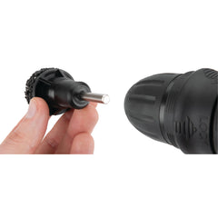 Packaging includes holder and five sanding pads
