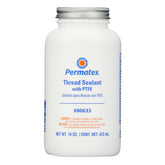 Permatex 80633 thread sealant bottle for leak-free seals in air, oil, and hydraulic systems.