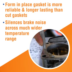 Permatex 82195 Ultra Grey applied on gasket area for leak resistant seal.