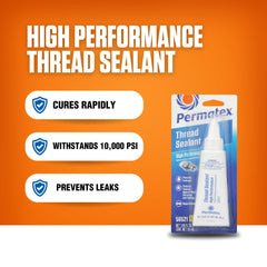 Permatex blue thread locker sealant demonstrates fast, secure bonding under pressure