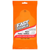 Permatex Fast Orange wipe textured side cleans heavy soils on hands and tools.