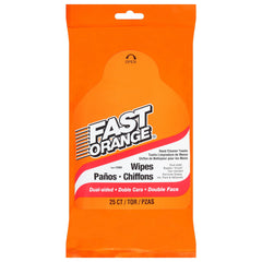 Permatex Fast Orange wipe textured side cleans heavy soils on hands and tools.