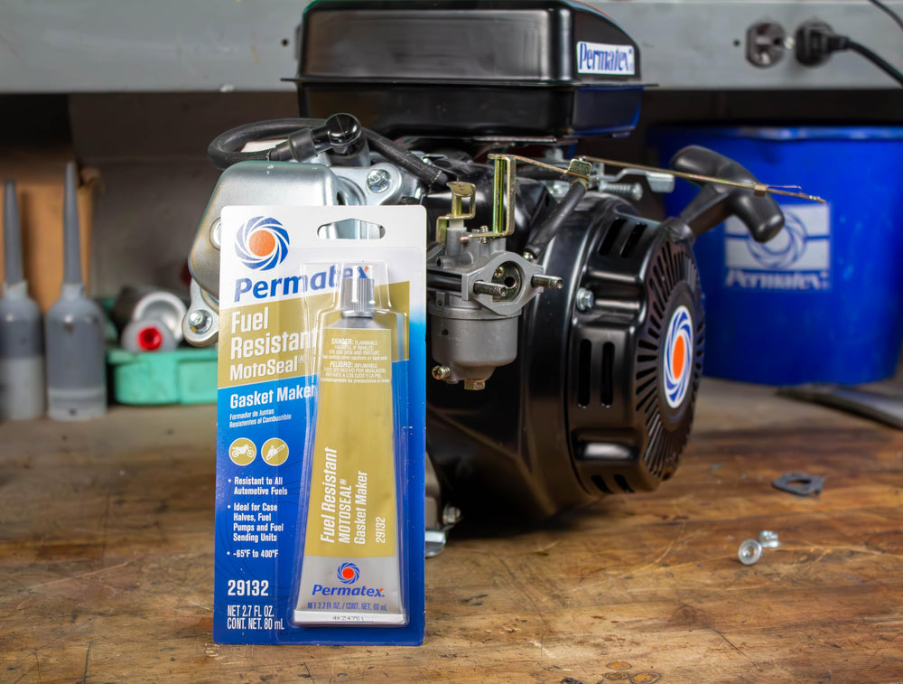 Permatex MotoSeal 1 resists gasoline and fluids for reliable engine sealing.