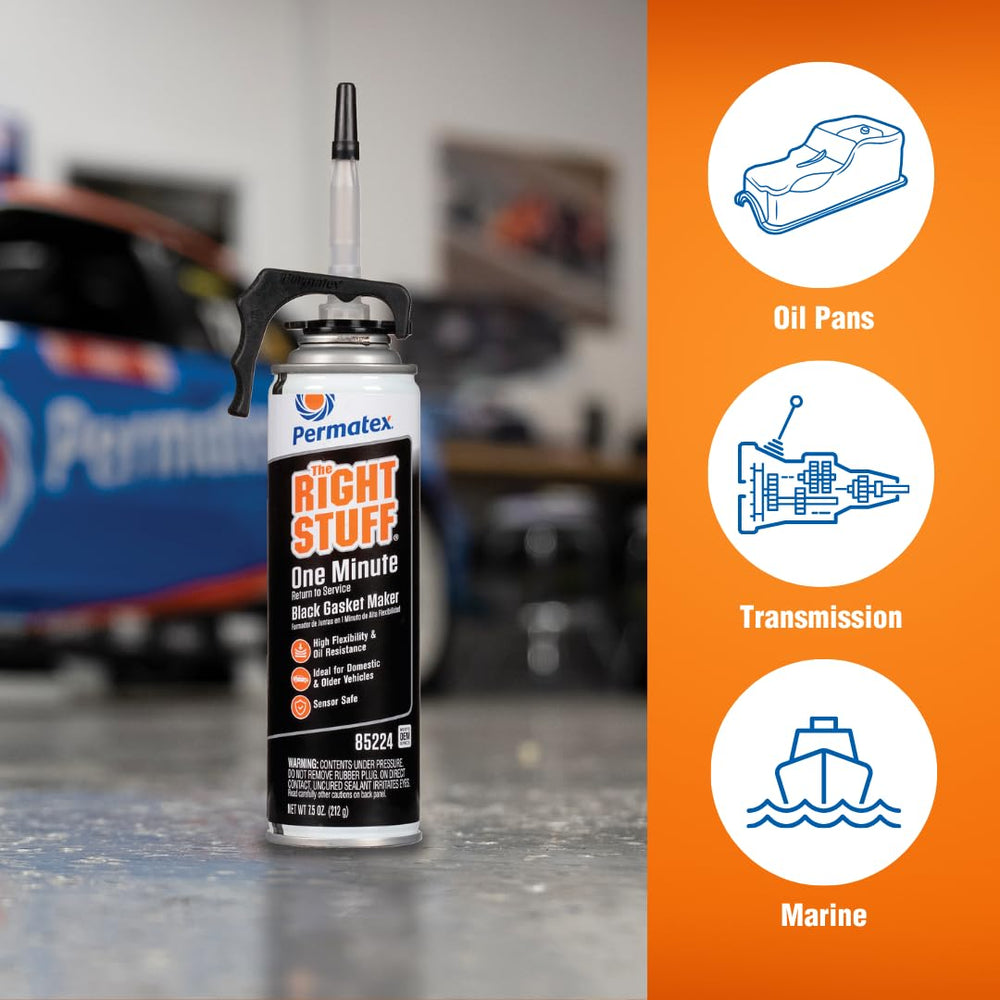 Permatex The Right Stuff bead application shows formed-in-place sealing in action.