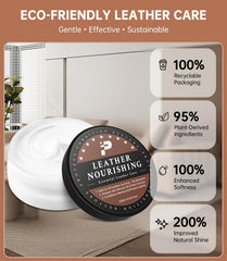 PERPOTAO conditioner being applied to leather surface for restoration