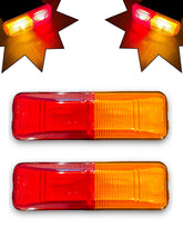 Perterson M154A-R two-pack trailer lights; amber front marker improves daytime visibility.