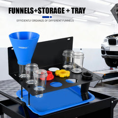 PESIKO Engine Oil Funnel Kit with universal adapters for broad vehicle compatibility.