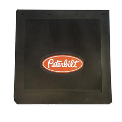 Peterbilt mud flaps 24x24 black, heavy-duty protection for semi trucks.