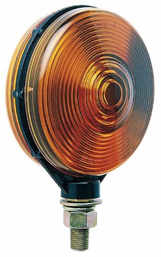 Peterson 313AA amber double-face light on pedestal mount provides clear signaling.