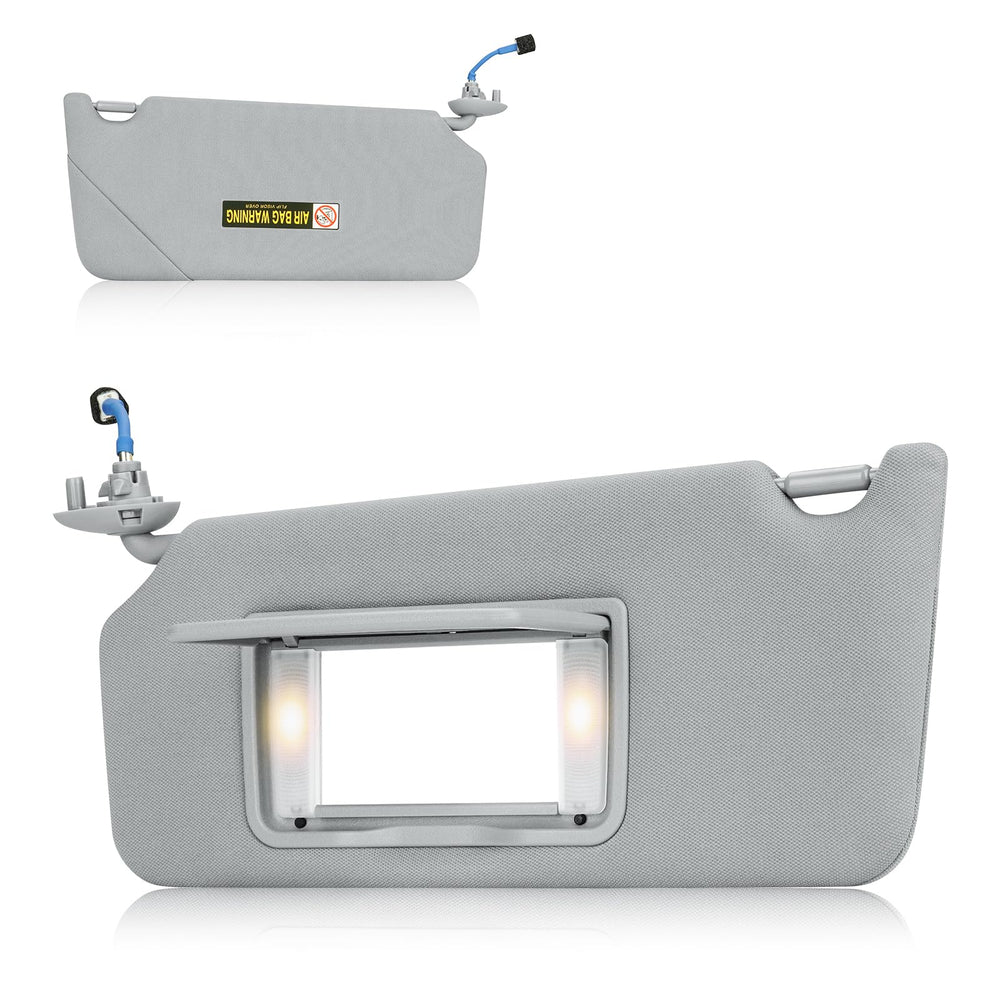 PetMigo left driver side sun visor with vanity light enhances glare protection during drives.