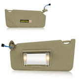 PetMigo left driver sun visor beige for Honda Accord with vanity mirror and shade