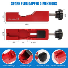 Time-saving design helps quick, hassle-free spark plug gap adjustments.