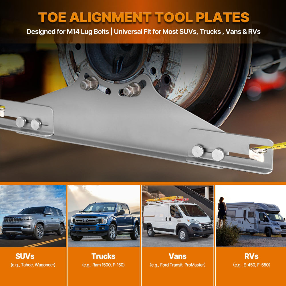 PHATRIP Toe Alignment Tool rear view enabling full coaxial wheel alignment checks.