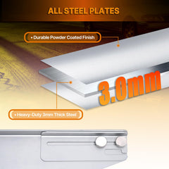 PHATRIP Toe Alignment Tool tape measure extended for under-vehicle reach.
