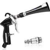 Phepetroll air blow gun with tapered nozzle for precise dust removal on car surfaces