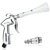 Phepetroll car cleaning gun with conical design targeting dust in hard-to-reach crevices.