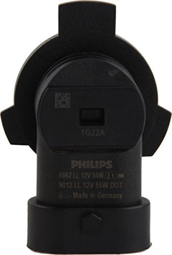 Philips 9012 box and bulb in focus highlights DOT compliance.