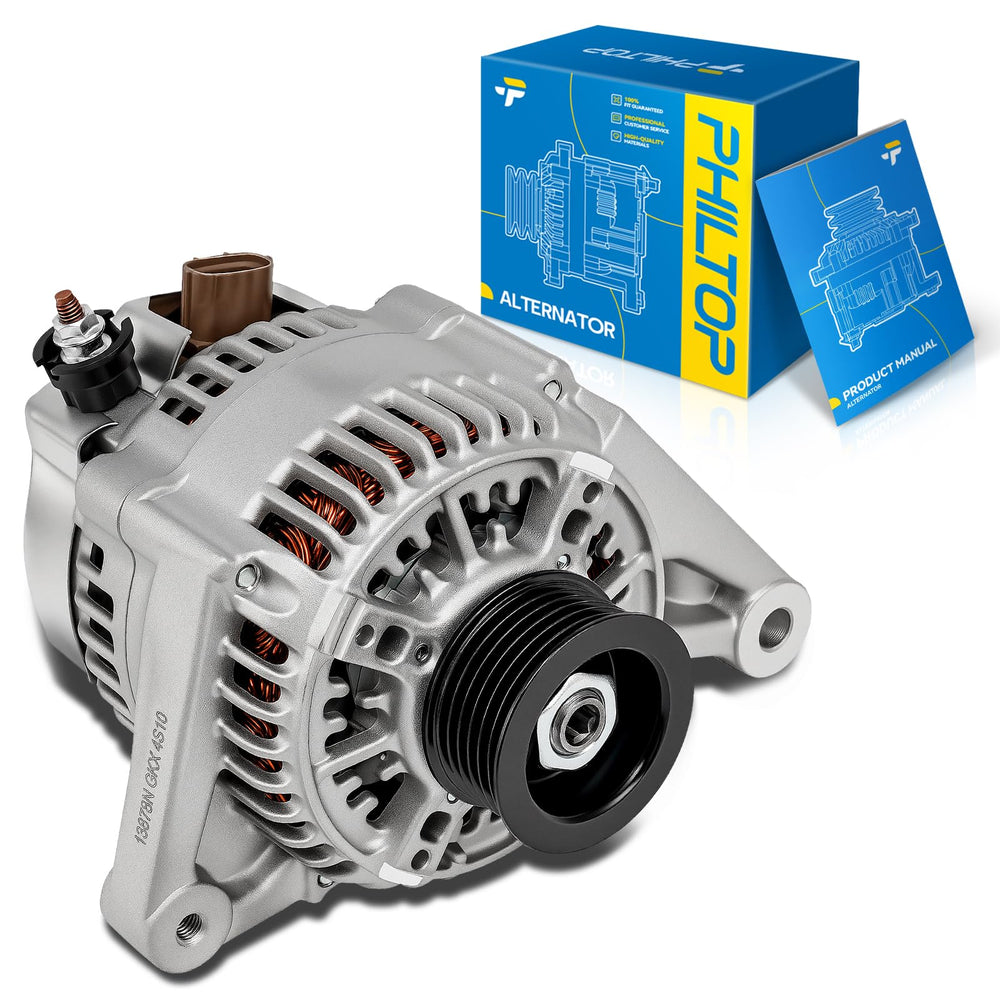 PHILTOP 80A alternator front view for reliable power on Toyota models