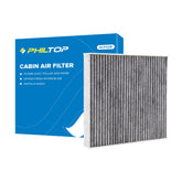 PHILTOP cabin air filter with activated carbon improves interior air quality by reducing pollutants.