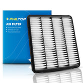 PHILTOP Engine Air Filter CA10343 fitment showing easy Toyota Tundra installation