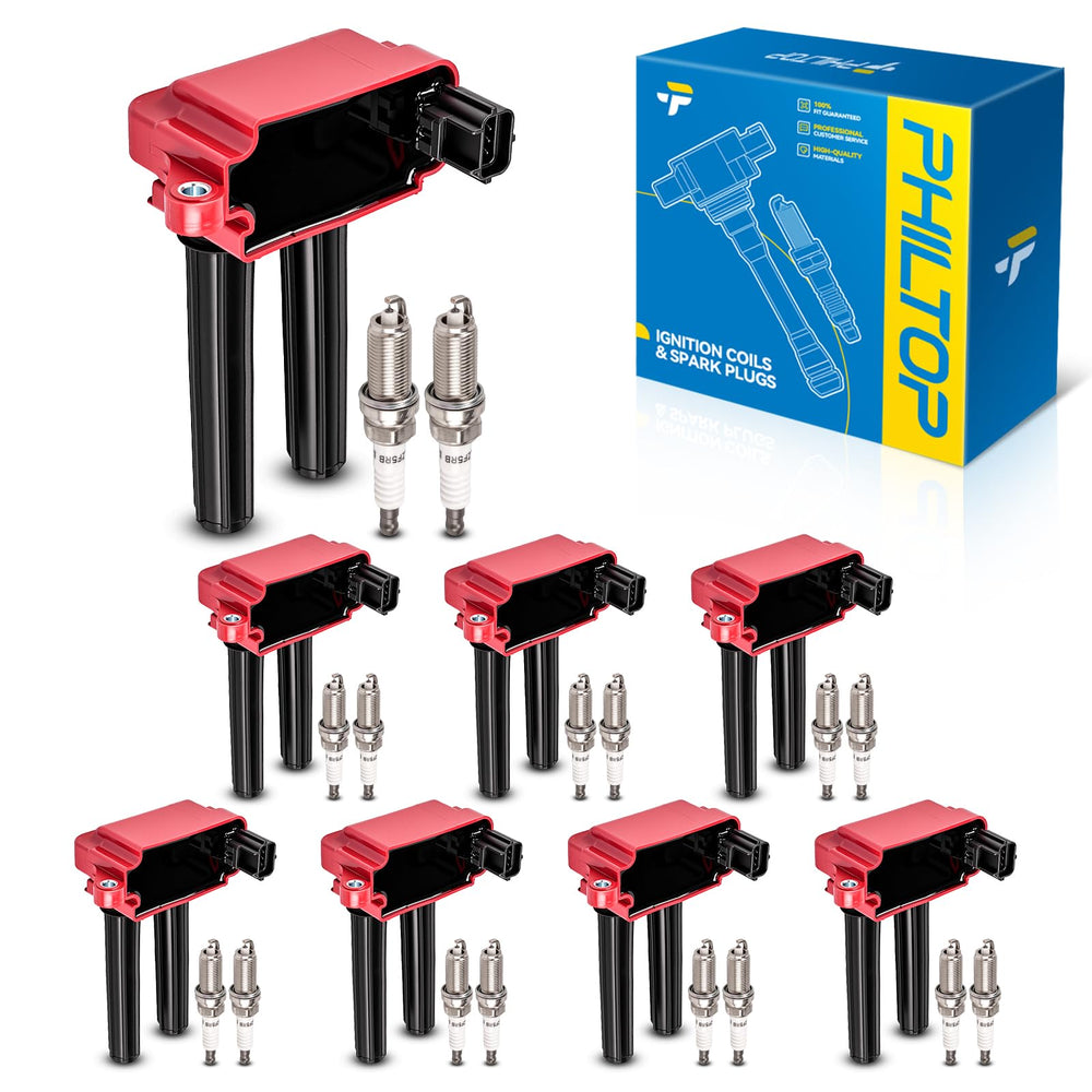 PHILTOP ignition coil pack front view demonstrates OEM design for reliable ignition