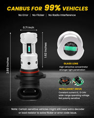 PHINLION H10 8000K ice blue light improves night visibility.