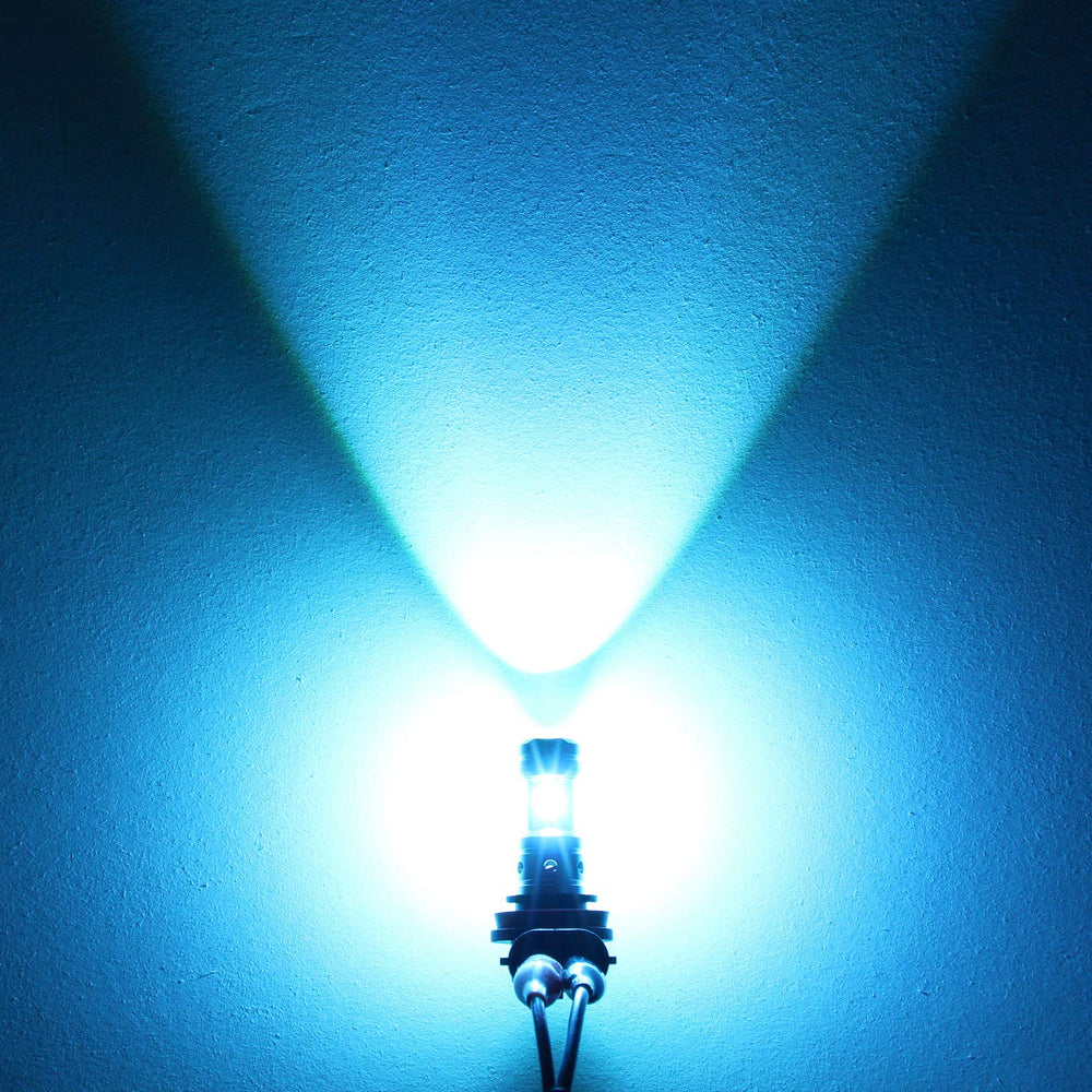 PHINLION H8 H11 blue LED fog bulbs hollow 6063-aluminum body for heat dissipation
