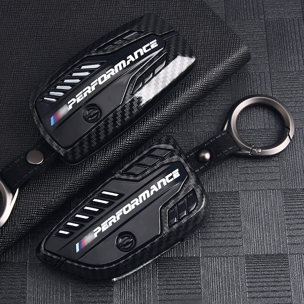 Phmnkl alloy keycase for BMW offers precise button access without covering the logo.