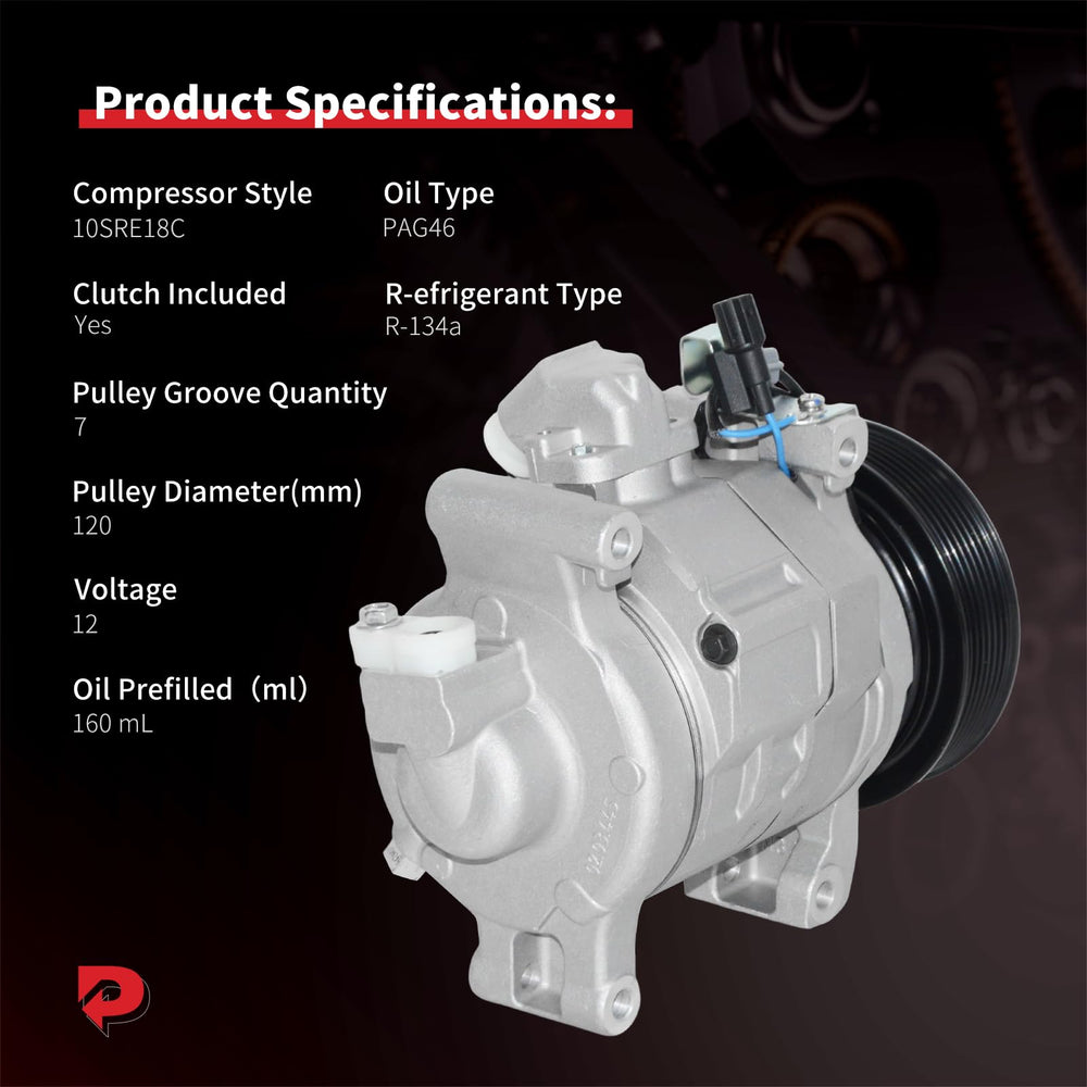 PHOBOOS AC compressor installed on Honda Accord 2013-2017 demonstrates direct-fit compatibility
