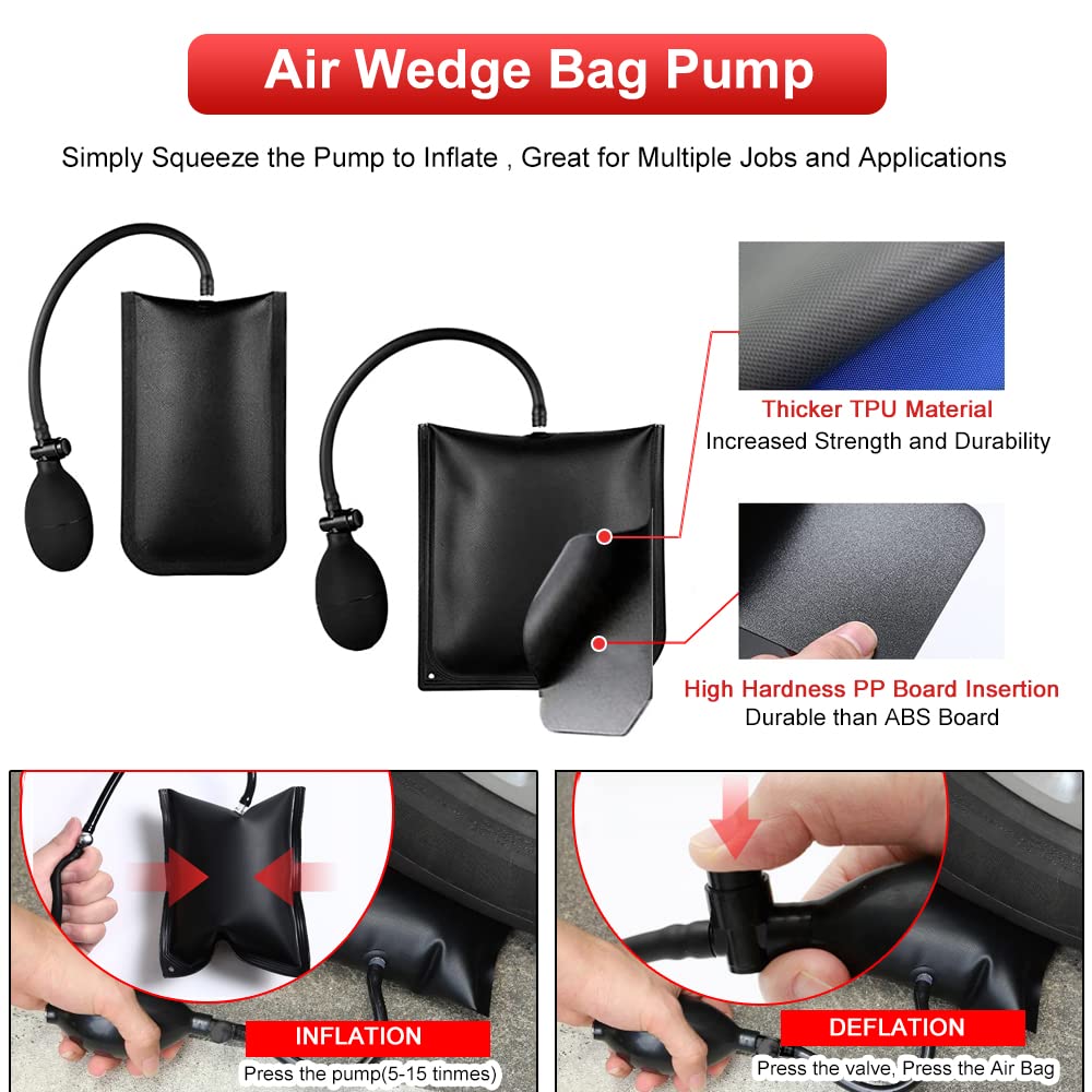 Pibkay air wedge pump in use for controlled lifting and spacing.