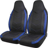 PIC AUTO front seat cover in blue with carbon fiber design for enhanced interior style.