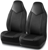 PIC AUTO leather seat cover on the front left seat with carbon fiber accents for style and protection.