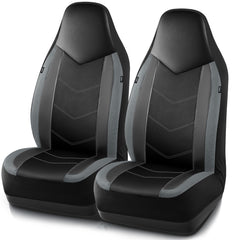 PIC AUTO leather seat cover front-left with carbon fiber accents enhances style and protection.