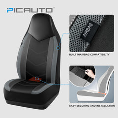 PIC AUTO rear-left seat cover offers waterproof protection against spills and stains.