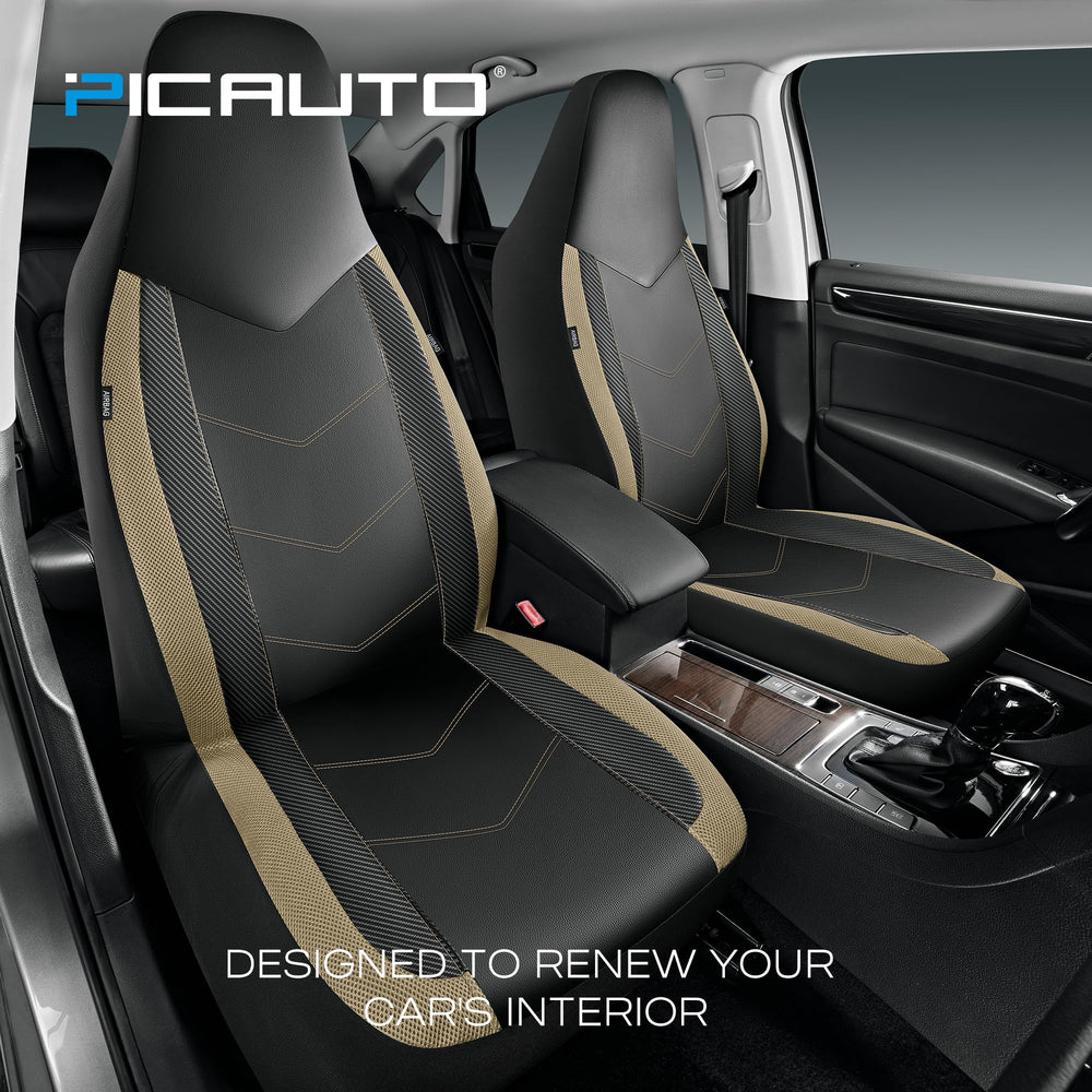 PIC AUTO sports carbon fiber accents enhance interior sportiness and grip.