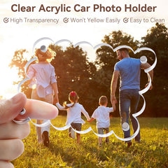PIFOOG visor frame with swappable photos sits neatly for easy updates.