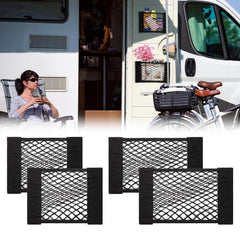 PIFOOG small car net pocket attached to trunk for secure storage.