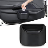 PIFOOG small car trash can with leather exterior for a tidy interior