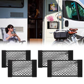 PIFOOG universal car storage net pocket medium close-up showing stretchable mesh for organizing essentials