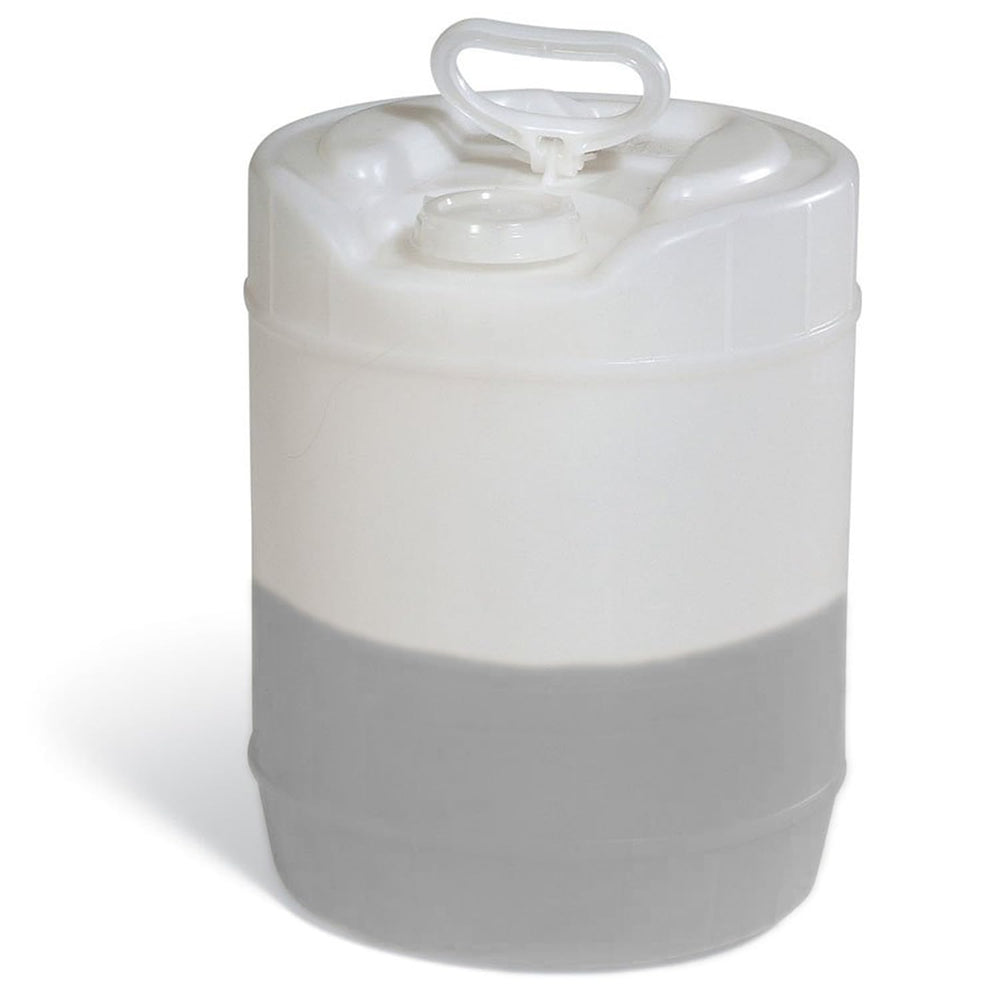 PIG oil storage container with translucent walls shows fill level for mess-free changes