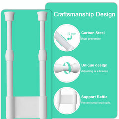 PikAioo telescopic rod used in a kitchen cabinet for organization