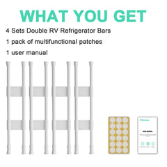 PikAioo white camper tension rod improving on-the-go storage