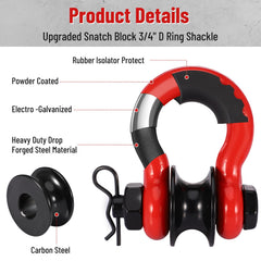 Pilida carbon steel 3/4 in shackle with 7/8 in pin delivers stability.