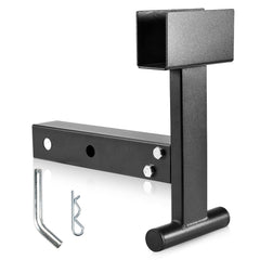 Pilida 2" Trash Can Grabber Hauler mounted on hitch for easy waste transport