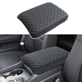 PIMCAR center console cover on Honda Pilot close-up showing premium stitching and protection.