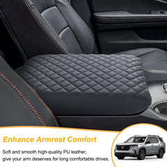 PIMCAR center console cover installation with elastic bands under lid.