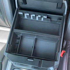 PIMCAR center-console organizer overview for Ford F-Series improves cabin organization.