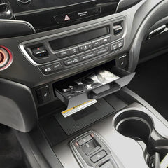 PIMCAR center console organizer for Pilot improves item access during commutes.