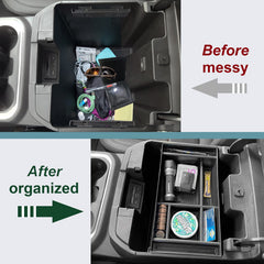 PIMCAR scratch-resistant center console tray maintains a clean appearance